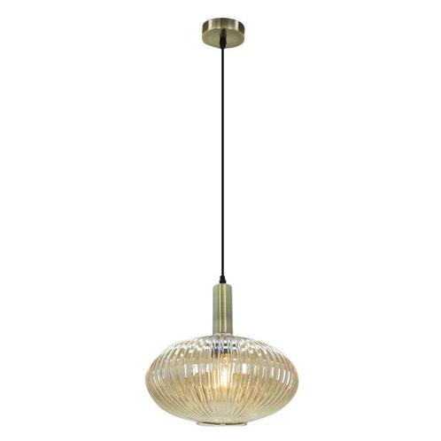 Retro hanglamp amber, Charlois, Huis en Inrichting, Lampen | Hanglampen, Nieuw, Glas, 75 cm of meer, Ophalen of Verzenden