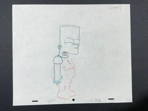 Gracie Films - Originele animatie tekening van Bart Simpson,, Cd's en Dvd's, Dvd's | Tekenfilms en Animatie