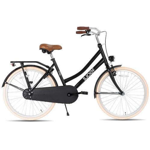 SJOEF City Meisjesfiets 22 inch - Mat Zwart, Fietsen en Brommers, Fietsen | Kinderfietsjes, 20 inch of meer, Verzenden
