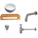 Sani Royal Solid Surface Waskom Rond met Massief, Tuin en Terras, Nieuw