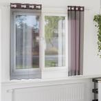 vidaXL Gordijnen Voile met doorvoertules 2 st paars 140x140, Huis en Inrichting, Verzenden, Nieuw