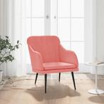 vidaXL Fauteuil 63x76x80 cm fluweel roze, Huis en Inrichting, Fauteuils, Verzenden, Nieuw