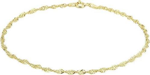 Glams Enkelbandje Singapore 2,25 mm 24 cm Zilver -, Sieraden, Tassen en Uiterlijk, Armbanden, Verzenden