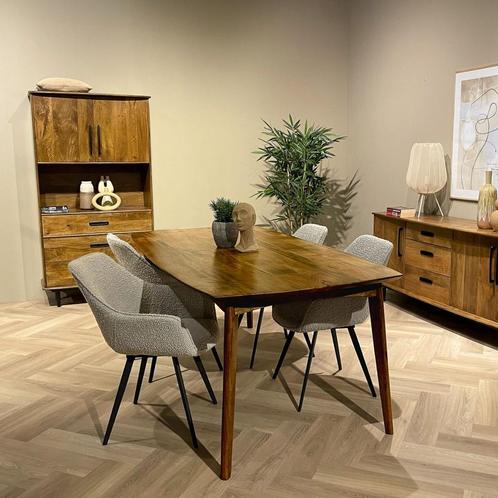 Elias eettafel mangohout 200cm - Outlet A, Huis en Inrichting, Stoelen, Nieuw, Ophalen of Verzenden