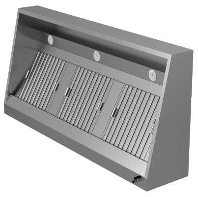 Unninox  Afzuigkap | RVS | Schuinmodel | 1400x700x400(h)mm, Witgoed en Apparatuur, Afzuigkappen, Ophalen of Verzenden