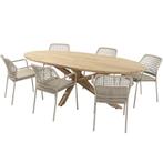 Barista Prado ellips dining tuinset teak 240x115xH75 cm 7, Tuin en Terras, Tuinsets en Loungesets, Ophalen of Verzenden, Nieuw