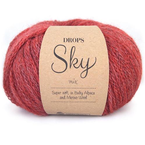 DROPS Sky Mix - 09 cranberry - Wol Garen, Hobby en Vrije tijd, Breien en Haken, Ophalen of Verzenden