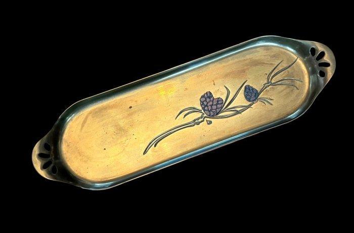 Schaal - Messing - Art Nouveau messingschaal, Antiek en Kunst, Curiosa en Brocante