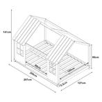 Kinderbed Tostedt huisbed grenen wit 120x200 cm [en.casa], Kinderen en Baby's, Kinderkamer | Bedden, Verzenden, Nieuw