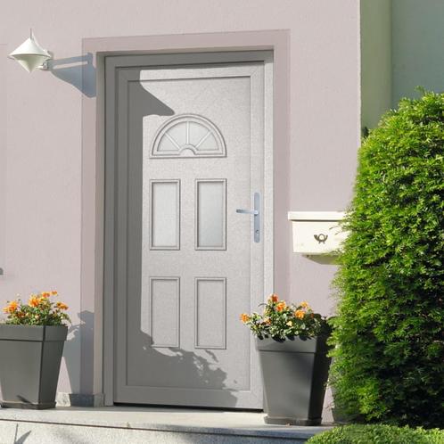 vidaXL Voordeur 88x208 cm PVC wit, Doe-het-zelf en Verbouw, Deuren en Horren, Nieuw, Verzenden