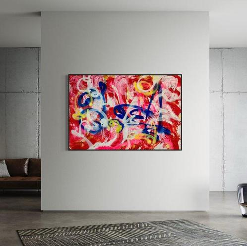 Timo Wedell (1994) - Street Cherry Abstract - XXL, Antiek en Kunst, Kunst | Schilderijen | Modern