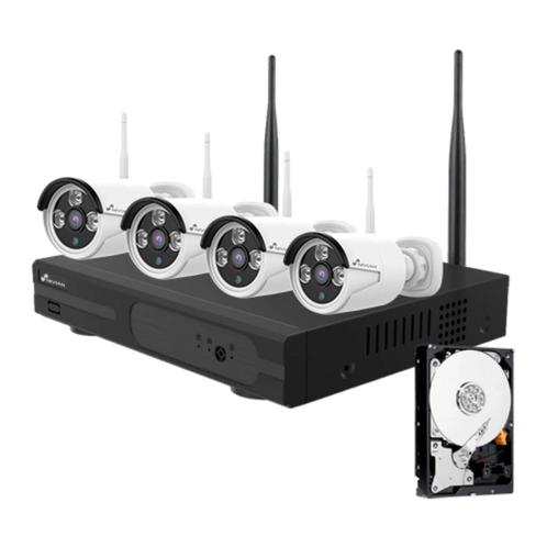 Nivian KIT830W bewakingscamera plug en play set wit met 4x, Audio, Tv en Foto, Videobewaking, Nieuw, Ophalen of Verzenden