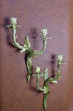 Frankrijk - Wandkandelaar (2) - Verguld messing - Revival -, Antiek en Kunst