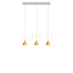 Rotaliana Luxy Hanglamp 3-lichts, wit/geel glanzend, Verzenden, Nieuw