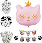 Poezen decoratie pakket 43-delig Cat Princess Roze, Verzenden, Nieuw