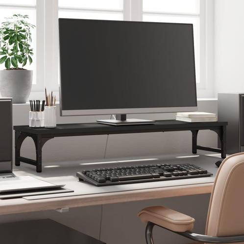 vidaXL Monitorstandaard 85x23x15,5 cm bewerkt hout zwart, Computers en Software, Overige Computers en Software, Nieuw, Verzenden