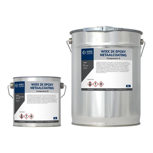 Wixx 2K Epoxy Metaalcoating RAL 8012 | Roodbruin 10L, Doe-het-zelf en Verbouw, Verf, Beits en Lak, Verf, Rood, Nieuw, 5 tot 10 liter