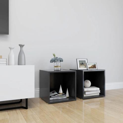 vidaXL Tv-meubelen 2 st 37x35x37 cm bewerkt hout grijs, Huis en Inrichting, Kasten | Televisiemeubels, 25 tot 50 cm, Nieuw, Overige houtsoorten