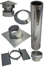 Dubbelwandige dakdoorvoer schuin dak pelletkachel 100/150, Ophalen, Nieuw