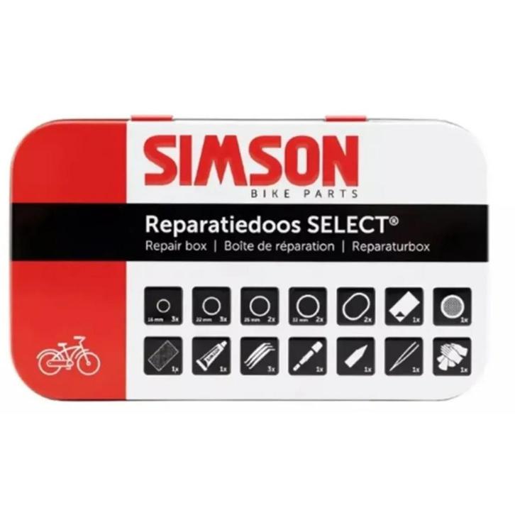 Simson Complete fietsreparatieset - 16 plakbeurten - Incl..., Fietsen en Brommers, Fietsonderdelen, Algemeen, Band, Nieuw, Ophalen of Verzenden