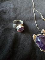 Zonder Minimumprijs - 3-delige sieradenset Zilver Amethist -