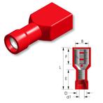 Tirex automotive Vlakstekkerhuls ROOD 6,3 mm geïsoleerd,, Auto diversen, Ophalen of Verzenden, Nieuw