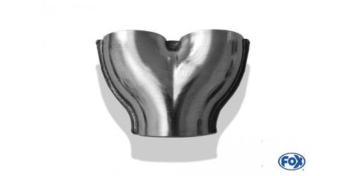 FOX Y connector 63/50 1x63mm binnen tot 2x50mm binnen (hoogt, Auto-onderdelen, Uitlaatsystemen, Nieuw, Verzenden