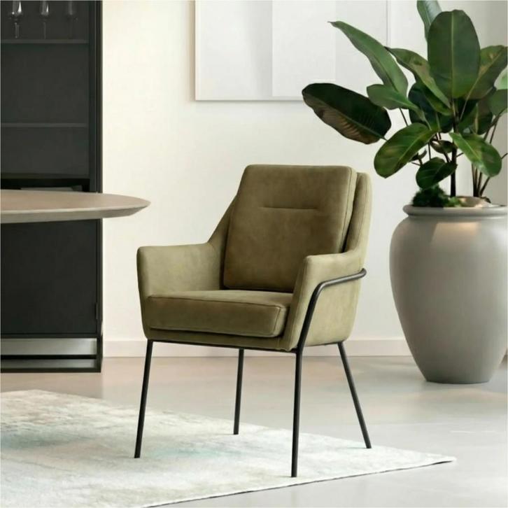 Leren eetkamerstoel Mix, Huis en Inrichting, Stoelen, Nieuw, Leer, Ophalen of Verzenden