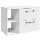 Badplaats Wastafelkast Muro 90 cm - Wit - met Opbergvak, Huis en Inrichting, Badkamer | Badkamermeubels, Verzenden, Nieuw, Wastafelkast