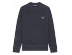 Fred Perry - Waffle Textured Crew Neck Jumper - L, Nieuw