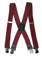 Bordeaux Heavy Duty Bretels met 4 extra sterke stalen clips, Kleding | Heren, Verzenden, Nieuw