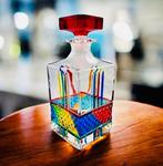 Bottiglia da whisky - Fles - met de hand versierd glas -