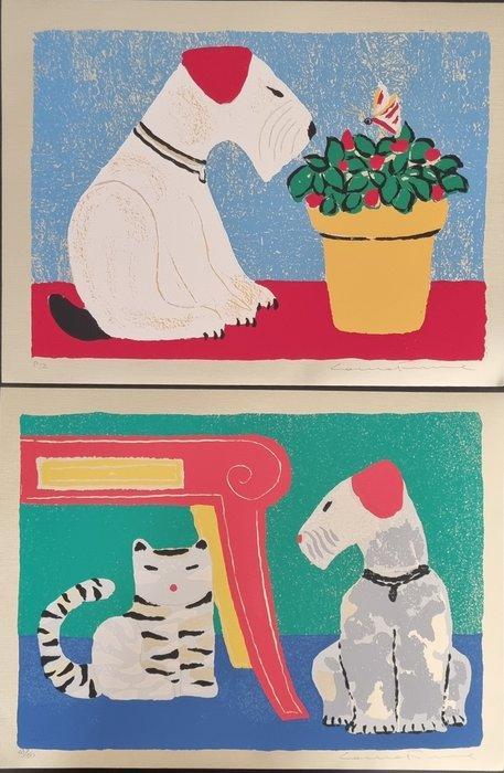 Laura Fiume (1953) - 2 Litografie su carta oro, Antiek en Kunst, Antiek | Overige Antiek