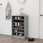 vidaXL Schoenenkast 60x35x92 cm bewerkt hout betongrijs, Verzenden, Nieuw
