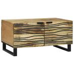 vidaXL Salontafel Bruin en zwart 80 x 50 x 40 cm, Huis en Inrichting, Tafels | Salontafels, Verzenden, Vierkant, Nieuw, 50 tot 100 cm