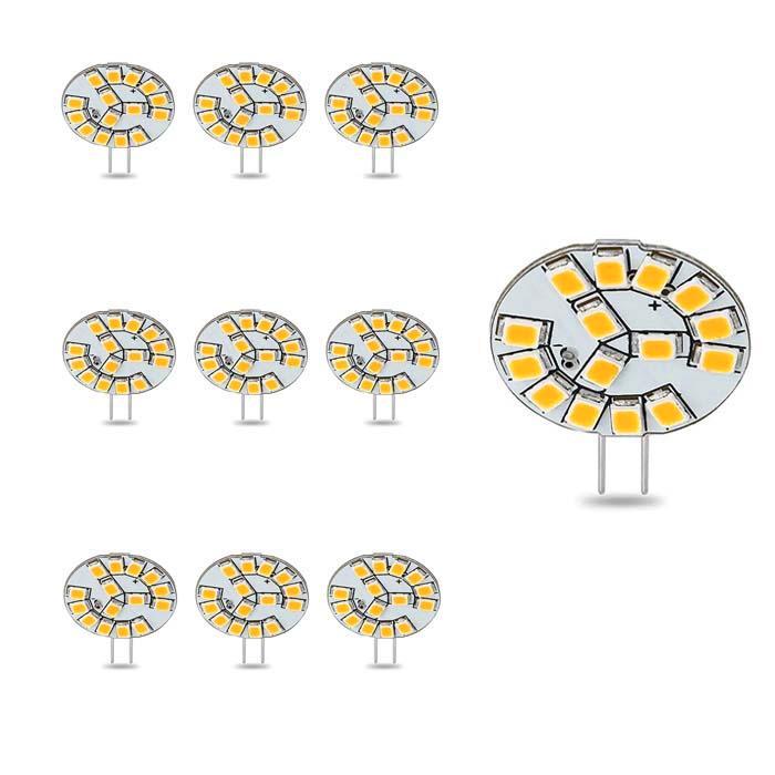 Set van 10 LED lampen G4-GU4 | 12 volt | 2 watt | 2700K warm, Huis en Inrichting, Lampen | Losse lampen, Overige typen, Nieuw