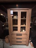 Vitrinekast valvola - Smoked brown - Pronto Wonen, Huis en Inrichting, Kasten | Vitrinekasten, Ophalen of Verzenden, Nieuw, 100 tot 150 cm