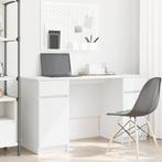 vidaXL Bureau met lade met plank Wit 140 x 49 x 76 cm, Huis en Inrichting, Bureaus, Verzenden, Nieuw