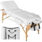 3-zones massagetafel met 10 cm matras en houten frame - wit, Sport en Fitness, Massageproducten, Verzenden, Nieuw