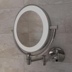 Wiesbaden Basic Wandscheerspiegel LED - Chroom, Huis en Inrichting, Woonaccessoires | Spiegels, Ophalen of Verzenden, Nieuw