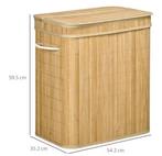 Dubbele Bamboe Wasmand met Deksel – 90 Liter, Verzenden, Nieuw