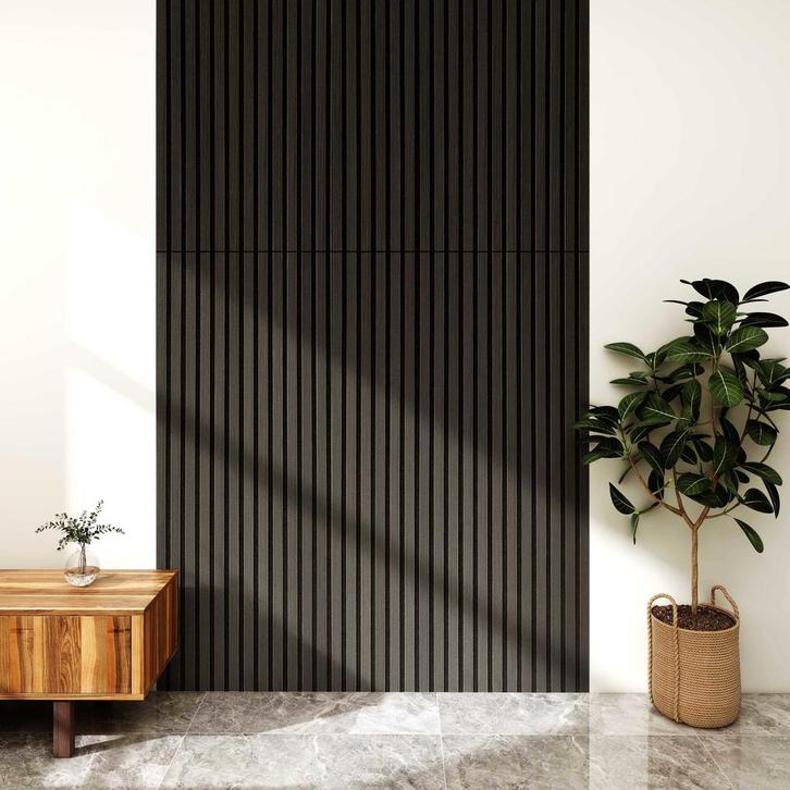 Akoestisch Wandpaneel Vang set van 16 mdf 11,52 m² eiken gri, Doe-het-zelf en Verbouw, Platen en Panelen, Verzenden