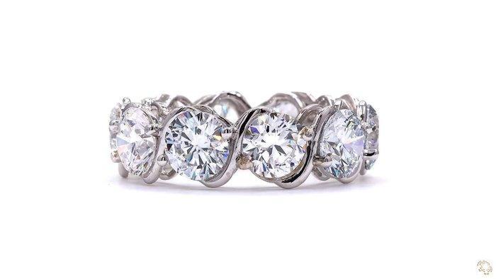 Ring - 18 karaat Witgoud - 10.05ct. tw. Diamant (Lab-grown), Sieraden, Tassen en Uiterlijk, Ringen