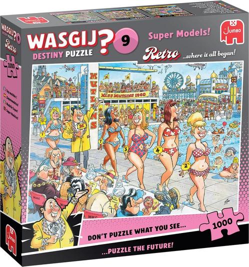 Wasgij Retro Destiny 9 - Topmodellen! (1000 stukjes) | Jumbo, Hobby en Vrije tijd, Denksport en Puzzels, Nieuw, Verzenden
