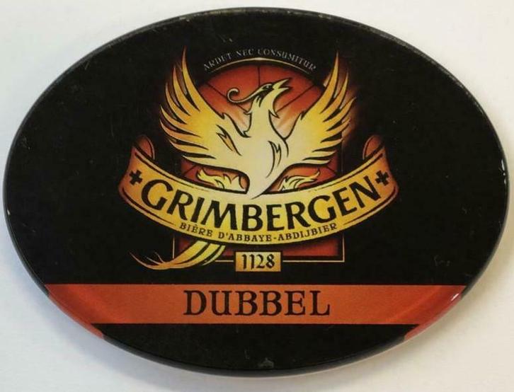 Occasion - Ovale taplens Grimbergen dubbel plat, Zakelijke goederen, Horeca | Overige, Verzenden