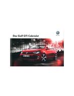2013 VOLKSWAGEN GOLF GTI CABRIOLET BROCHURE DUITS, Boeken, Nieuw, Volkswagen, Author
