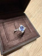 Ring - 18 karaat Witgoud - 1.54ct. tw. Saffier - Diamant, Sieraden, Tassen en Uiterlijk, Nieuw