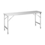 GGM Gastro | RVS werktafel - inklapbaar - 1800x700mm |, Zakelijke goederen, Verzenden, Nieuw in verpakking, Meubilair