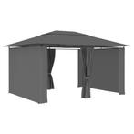 Tuinpaviljoen met gordijnen 4x3 m antraciet (Overige), Huis en Inrichting, Verzenden, Nieuw