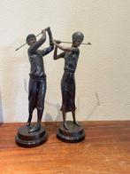 Brinks - sculptuur, Twee golfers - 51 cm - Brons